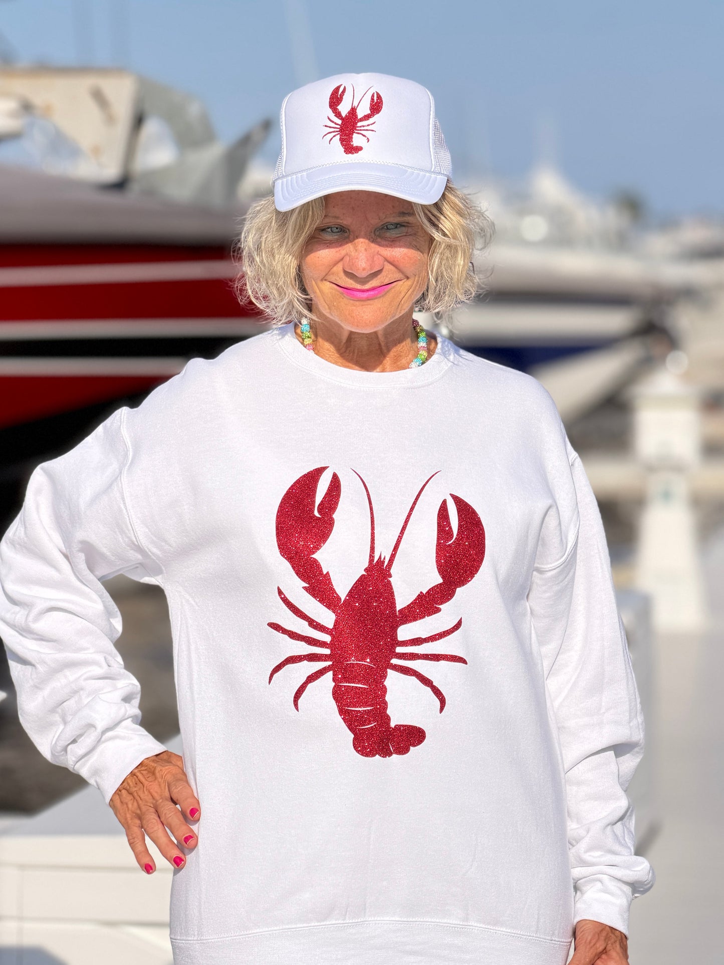 Glitter Red lobster Sweatshirt