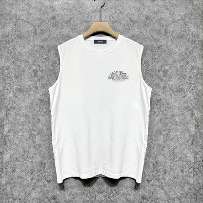 Amiri tank top letter angel ball print