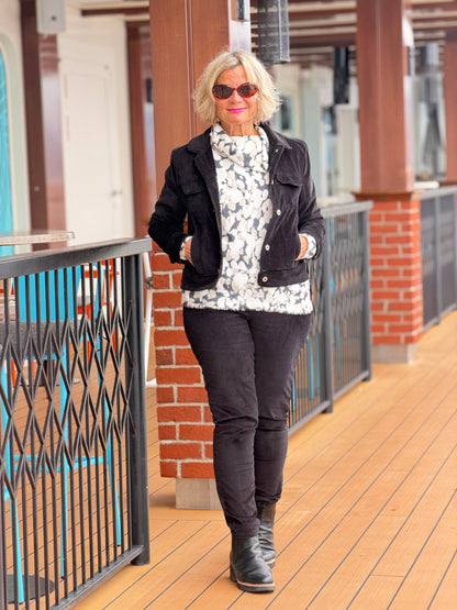 LULU-B BLACK VELOUR JACKET