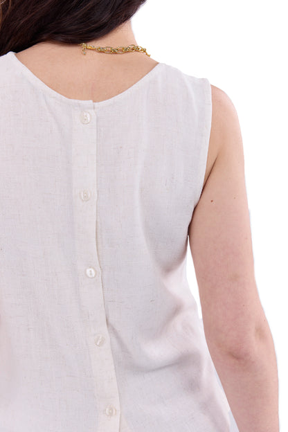 Women's Back Button Down Tank Top