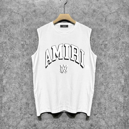 Amiri tank top spider projection printing