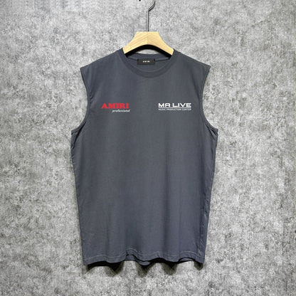 Amiri tank top tv channel printing