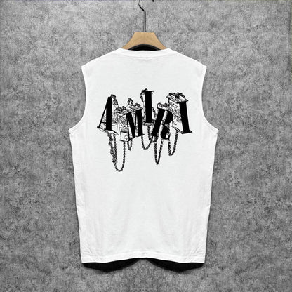 Amiri tank top chain letter printing