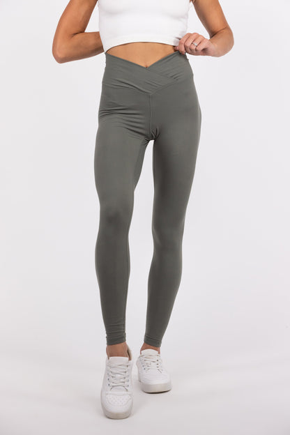 Victory Women's Soft V-Waist Full Length Leggings