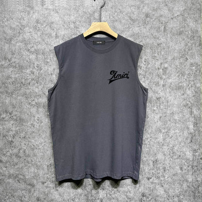 Amiri tank top slanted letter printing