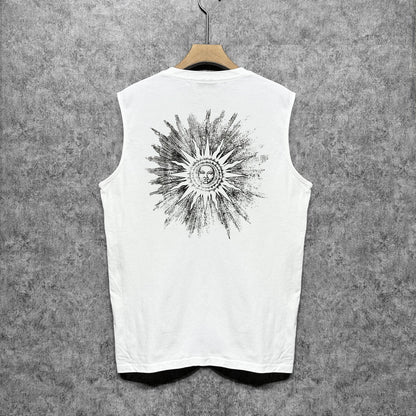 Amiri tank top cut out sun portrait printing