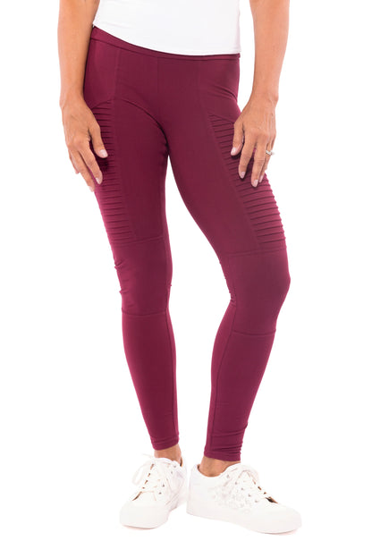 Hello Moto Women's Soft Ribbed Thigh Leggings