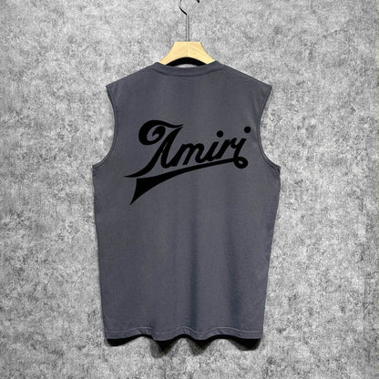 Amiri tank top slanted letter printing