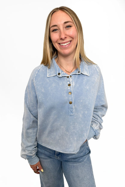 ALB Custom Women's Button Collared Sweatshirt