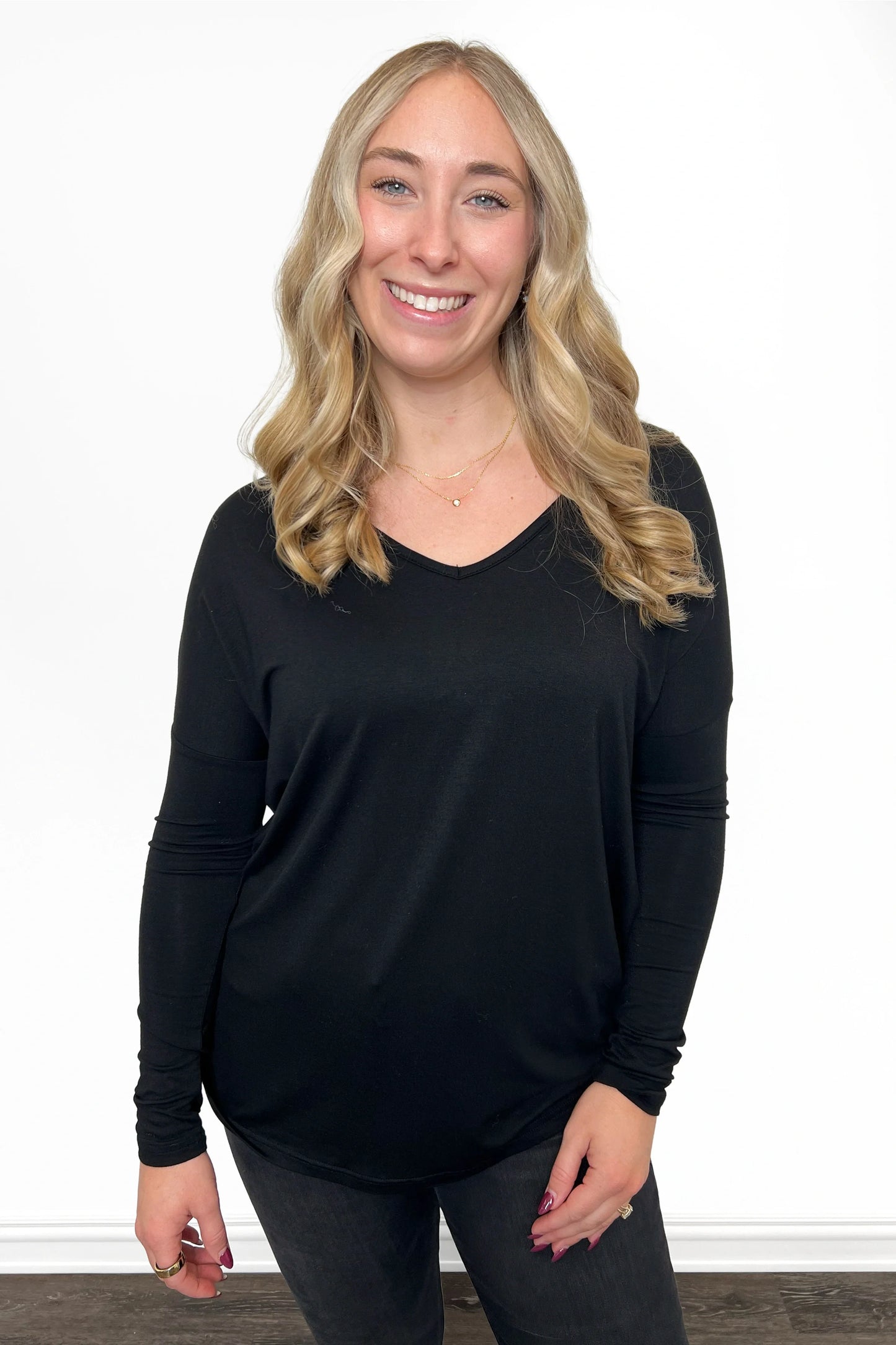 ALB Custom Women's Premium Everyday V-Neck Long Sleeve Top