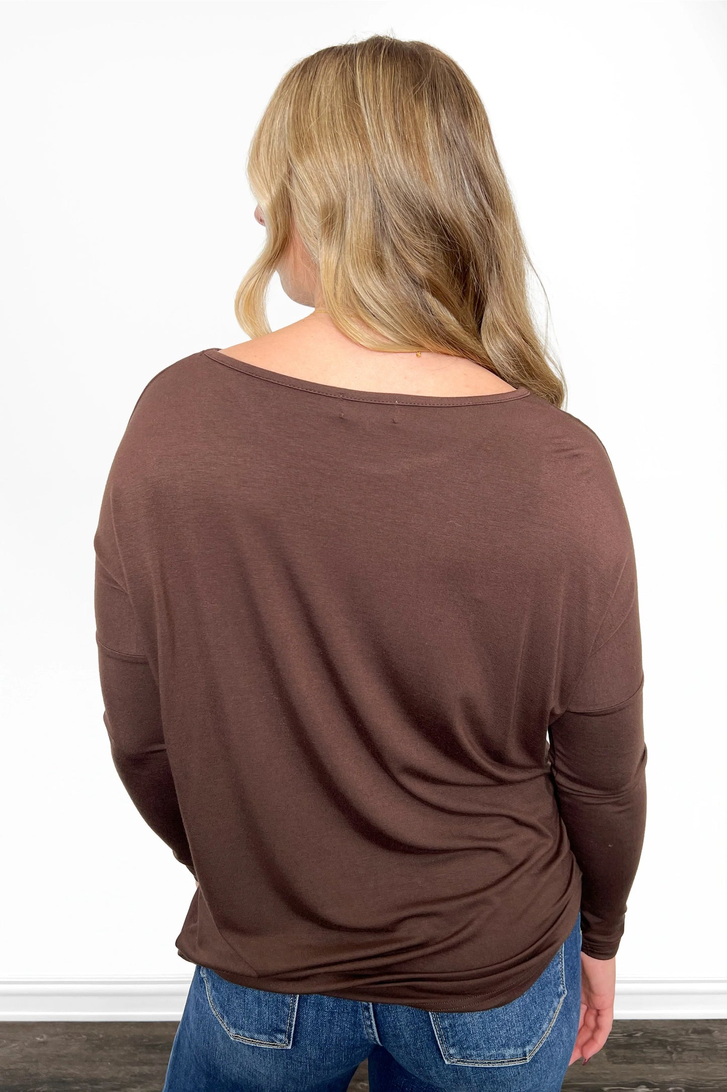 ALB Custom Women's Premium Everyday Scoop Neck Long Sleeve Top
