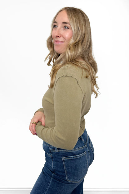 ALB Custom Women’s Classic Ribbed Henley Top