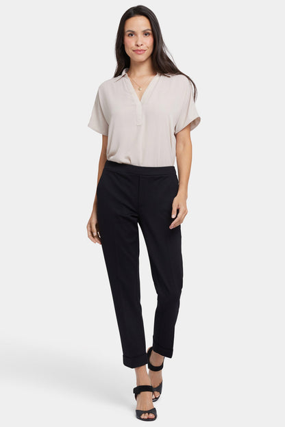 Cassidy Ankle Pull-On Trouser Pants - Black