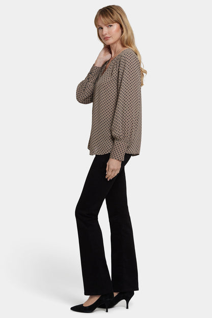 Liliana Peasant Blouse - Capucine Dots
