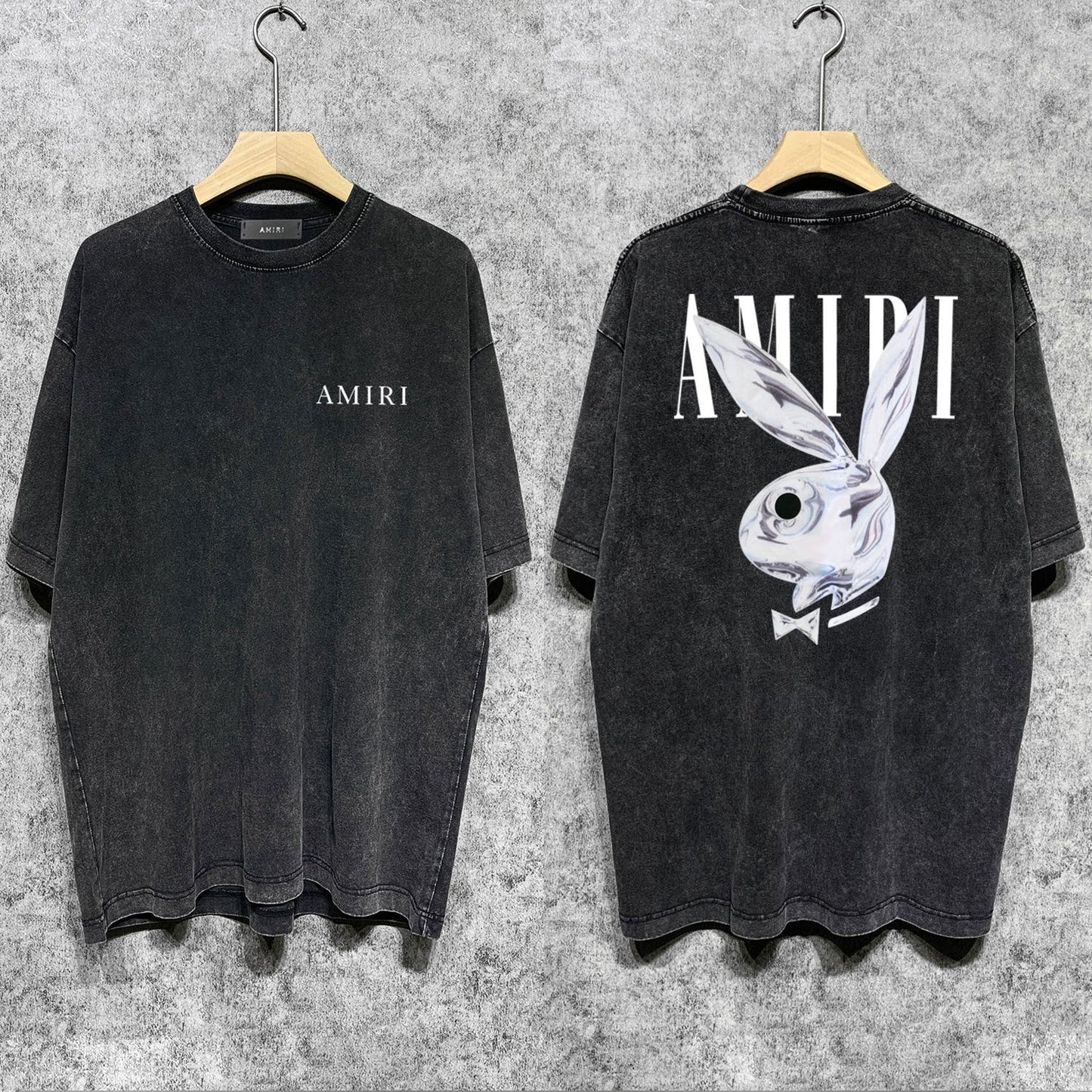 Amiri T-Shirt Distressed Retro Short Sleeve T-shirt