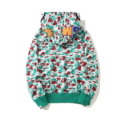 Bathing Ape Hoodie Classic Shark Hooded Cardigan Zip Sweater Jacket