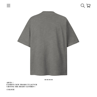 American vintage street T-shirt pure cotton men's and women's summer loose