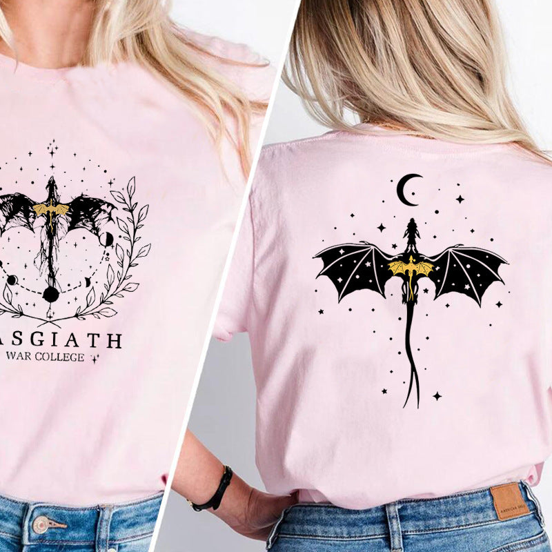 Basgiath War College T-shirt Double-side Print Fourth Wing