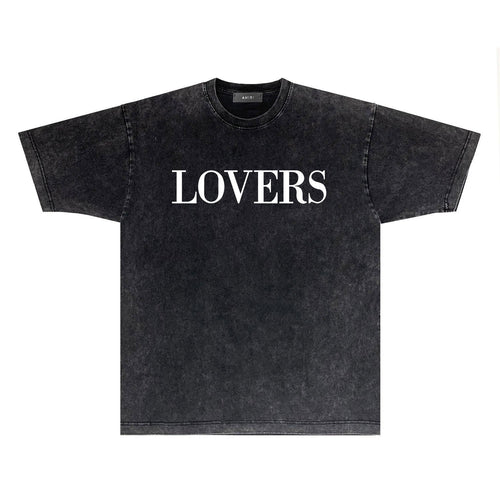 Amiri T Shirts Washed and Worn Retro Short Sleeve T-shirt