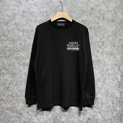 Amiri Long Sleeved Shirt Printed Trendy Pure Cotton