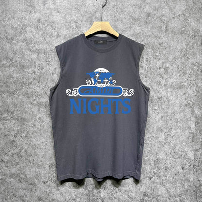 Amiri tank top earth letter printing