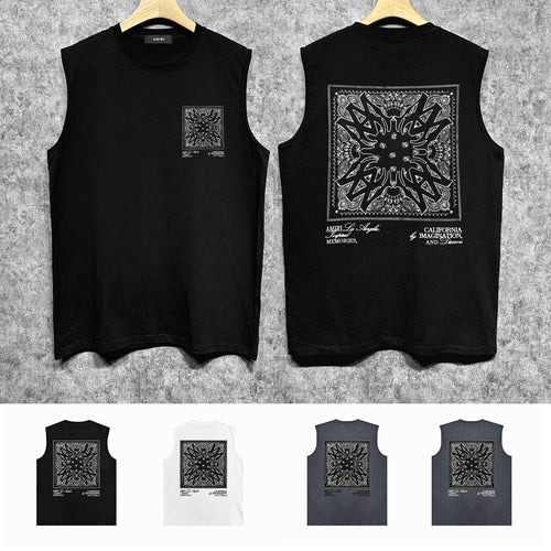 Amiri tank top simple logo square scarf printing
