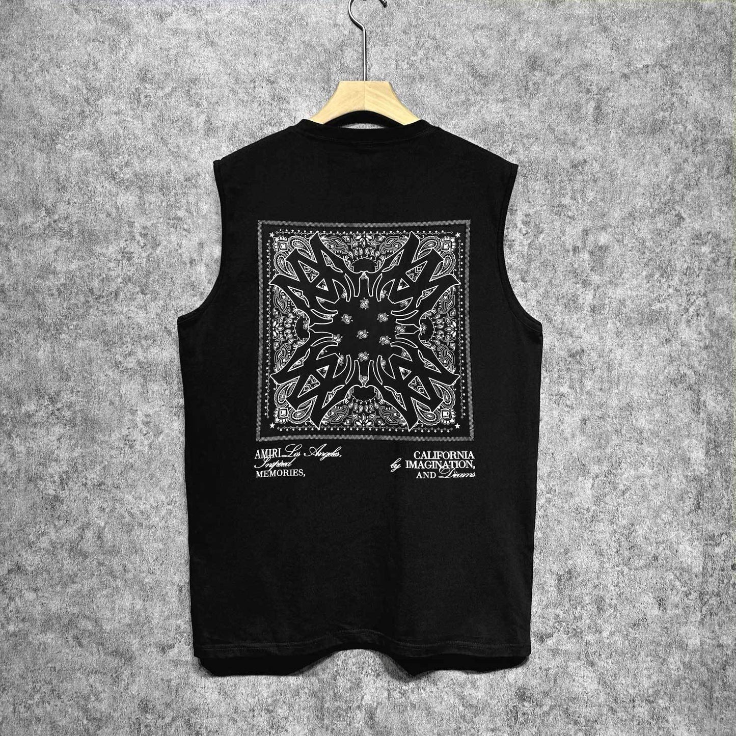 Amiri tank top simple logo square scarf printing