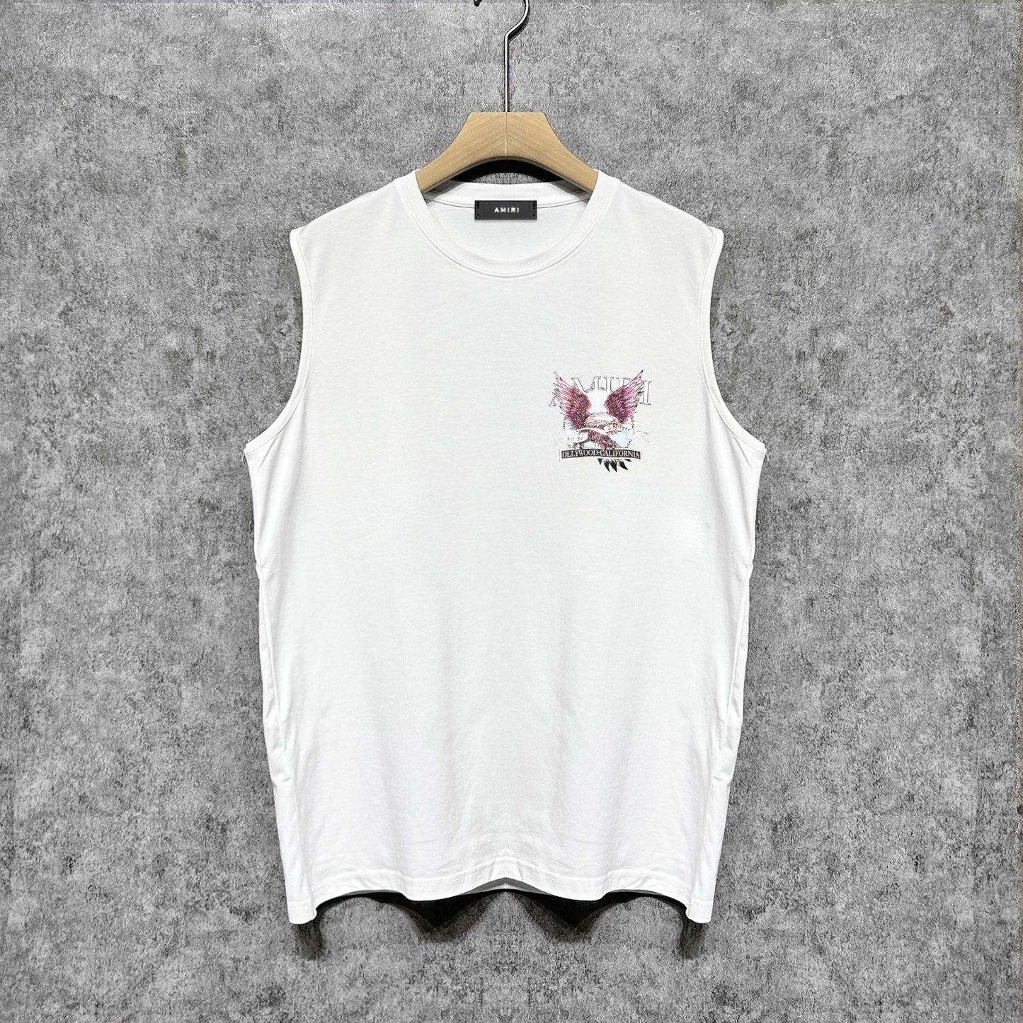 Amiri tank top flying eagle medal printing