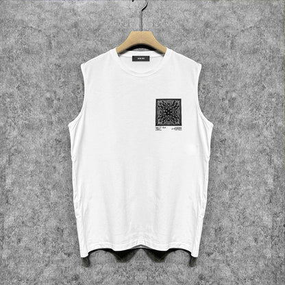 Amiri tank top simple logo square scarf printing